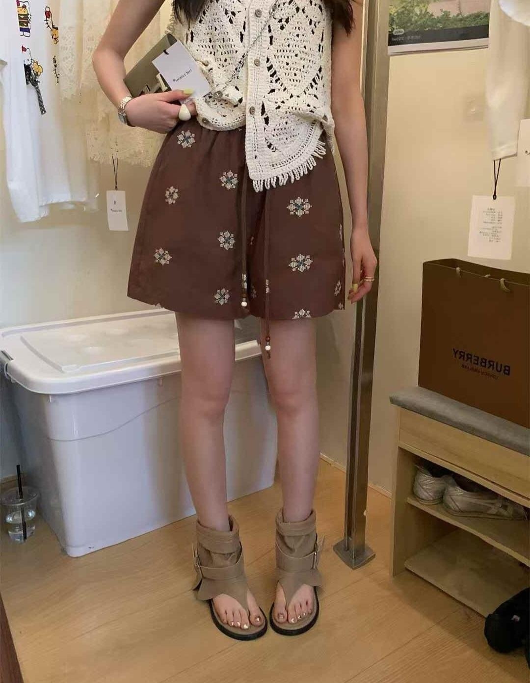 [MARIGOLD] Brick Mid-Thigh Shorts 6