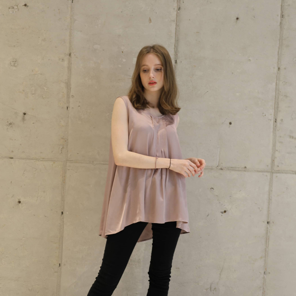 [ROOKIEBUD] Pin Tuck Pleated Sleeveless Top 7