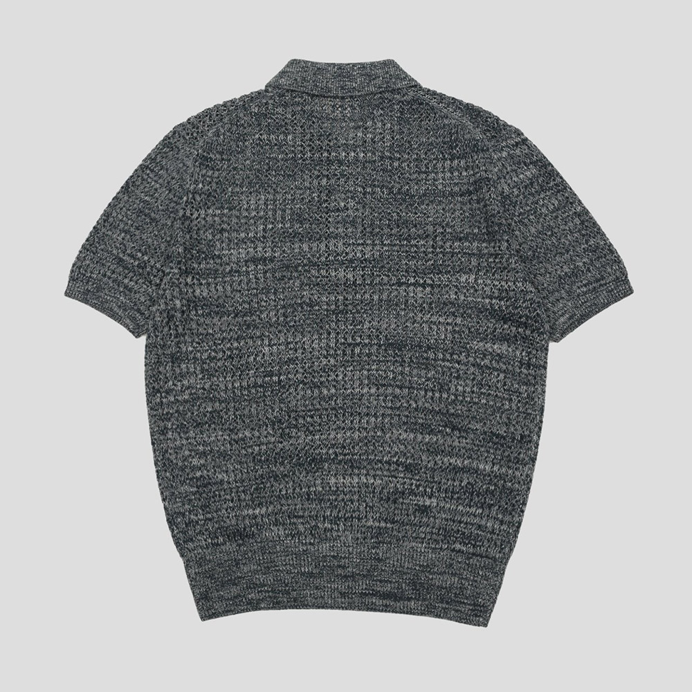[GENTLE COVER] Helly Two-Tone Collar Short-Sleeved Knit 5
