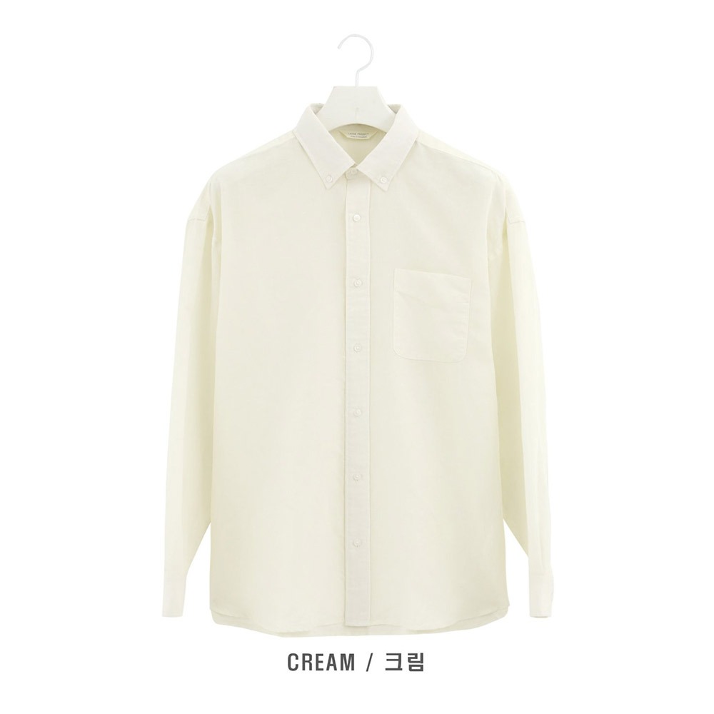 [LAINE] Linen Semi-Oversized Shirt