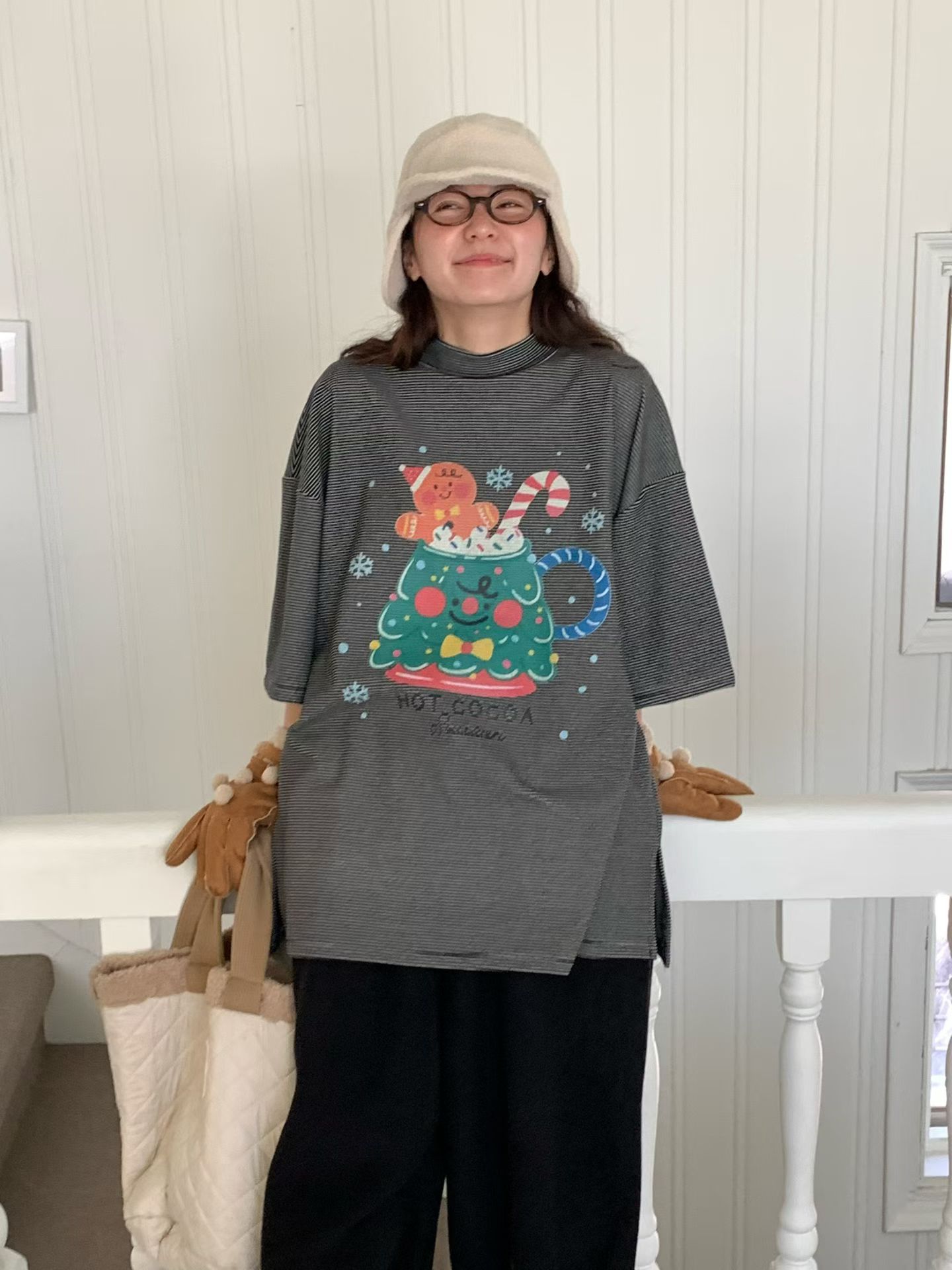 [VENTI] Cookie Man Mock Neck T-Shirt 7