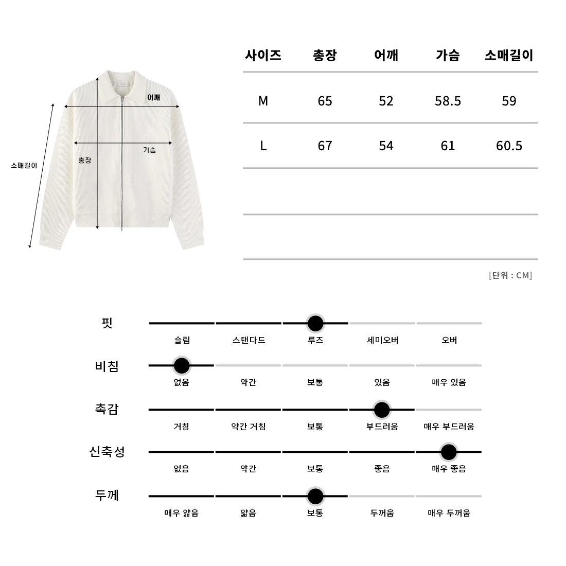 [LAINE] Impressive Collared Zip-up Knit 2