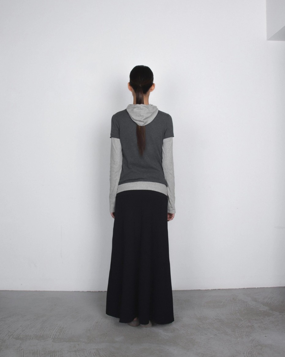 [TEXTURE] Ging Maxi Flared Skirt 9
