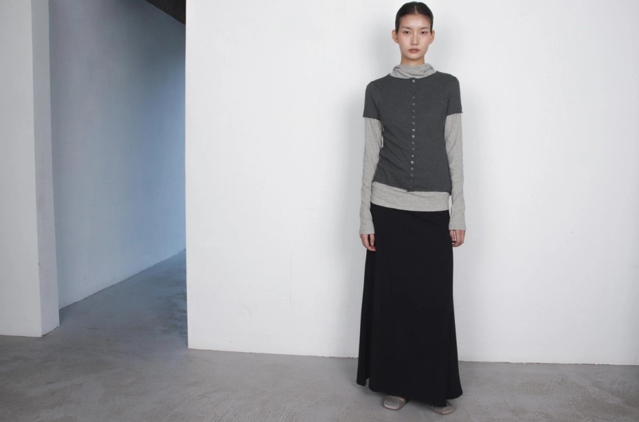 [TEXTURE] Ging Maxi Flared Skirt 5