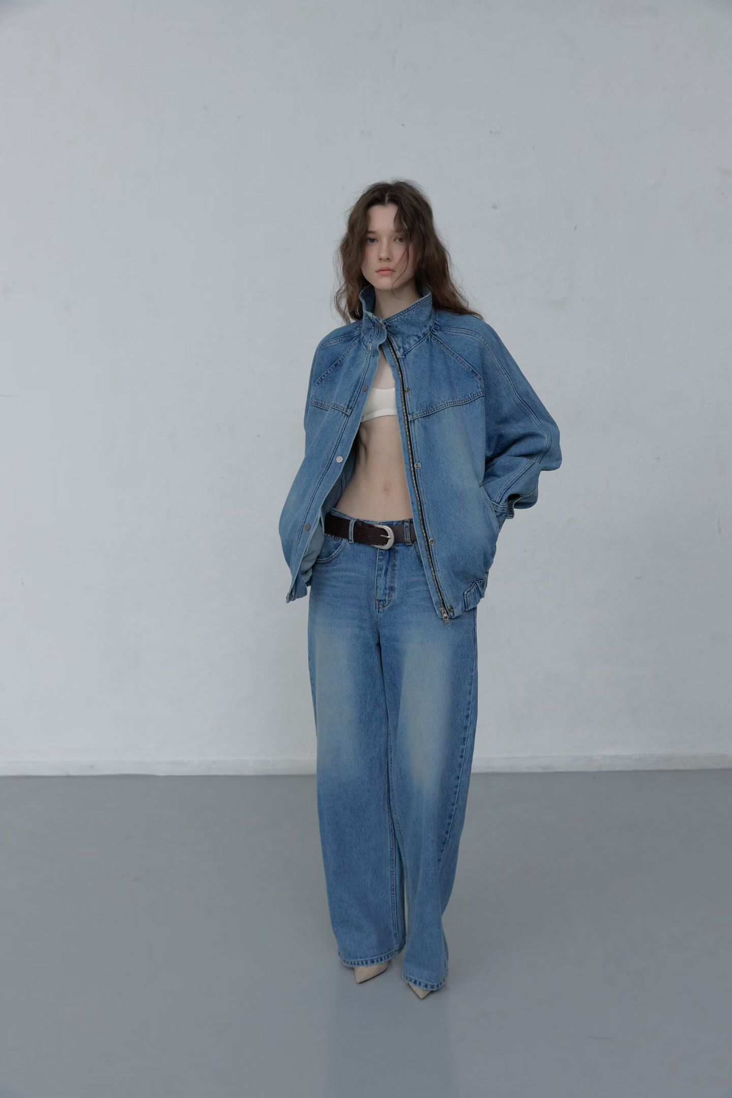 [FOUNDATION] Rough Denim Two-Way Blouson Jumper 6