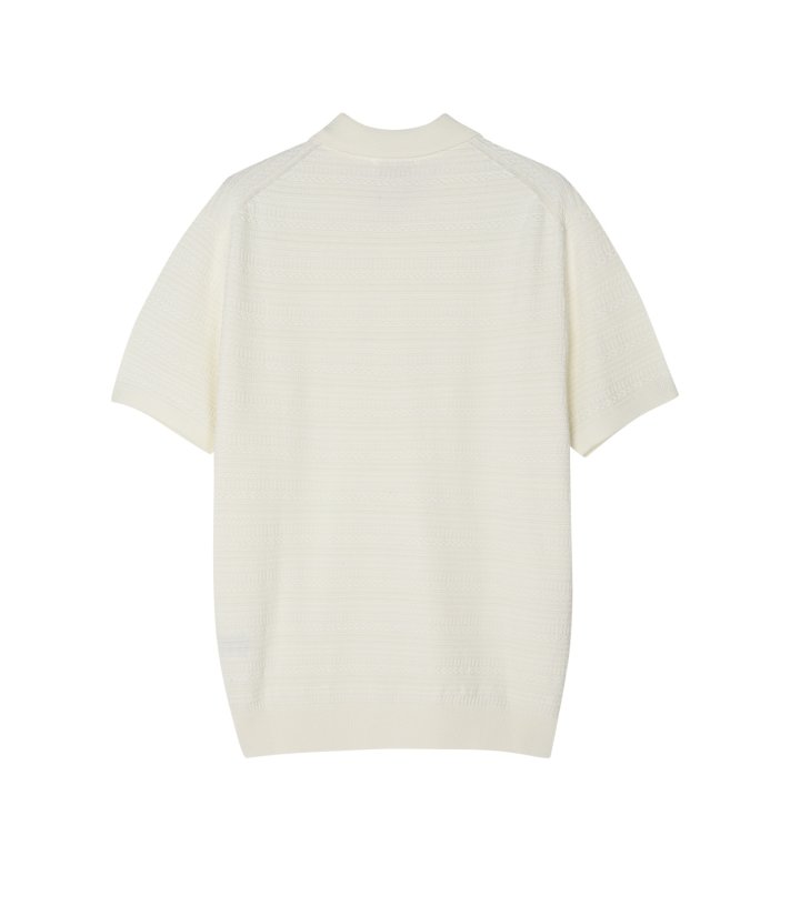 [LAINE] Ethnic Collared Short Sleeve Knit 9