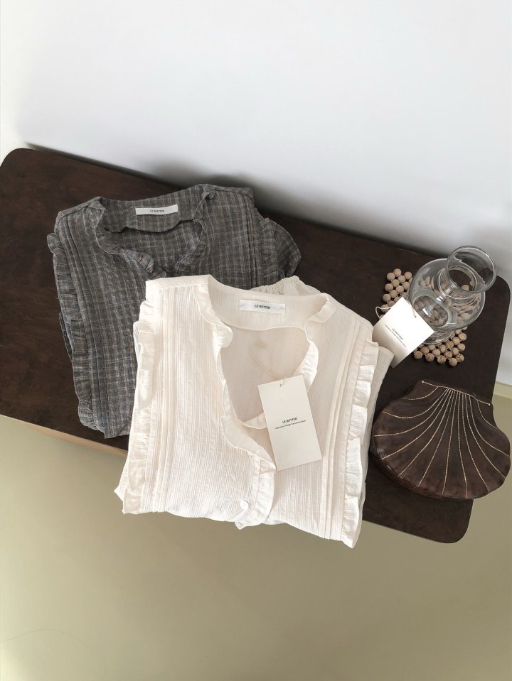 [LE BUTTER] Jane Frill Blouse 8