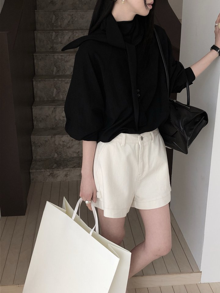 [LE BUTTER] Mer Scarf Blouse 3