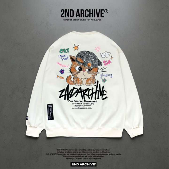 [2ND ARCHIVE] Smile Baseball Cap Cat Sweatshirt 9
