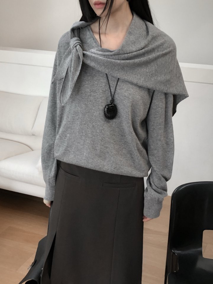 [LE BUTTER] Muffler Cashmere Knit 3
