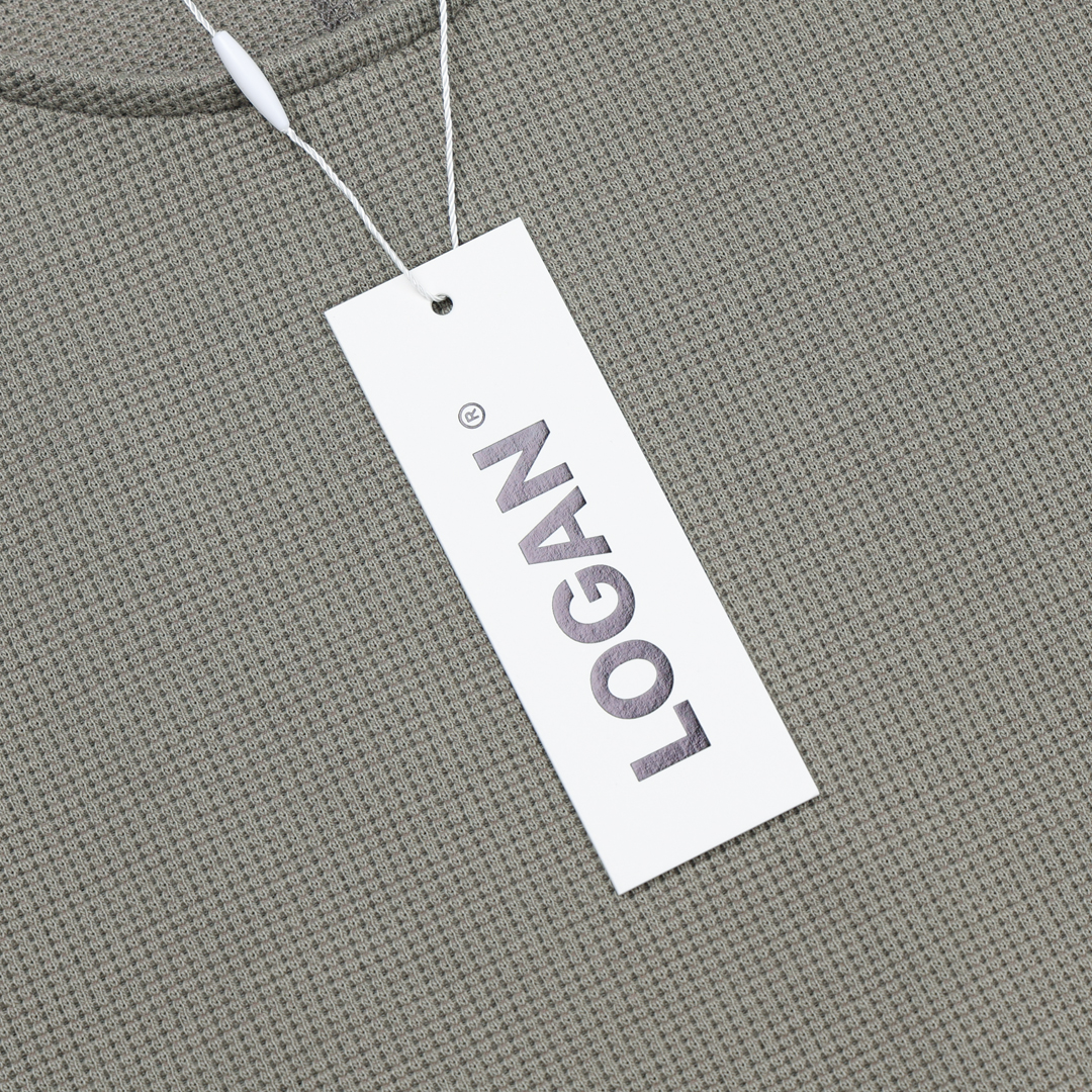 [LOGAN] Waffle Cropped Long Sleeve T-Shirt 3