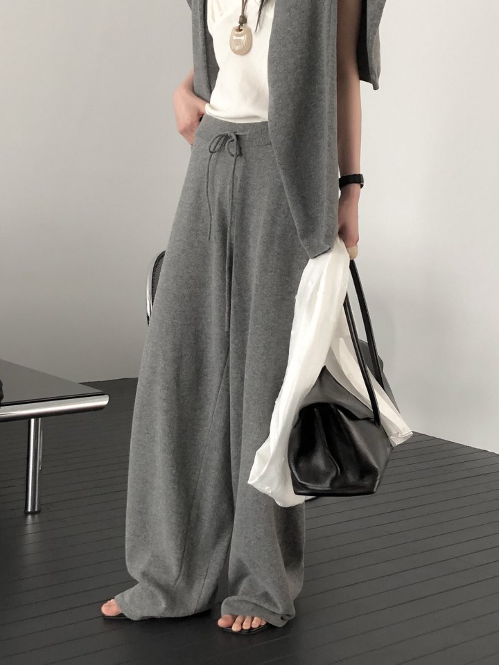 [LE BUTTER] Knit Wool Pants 5