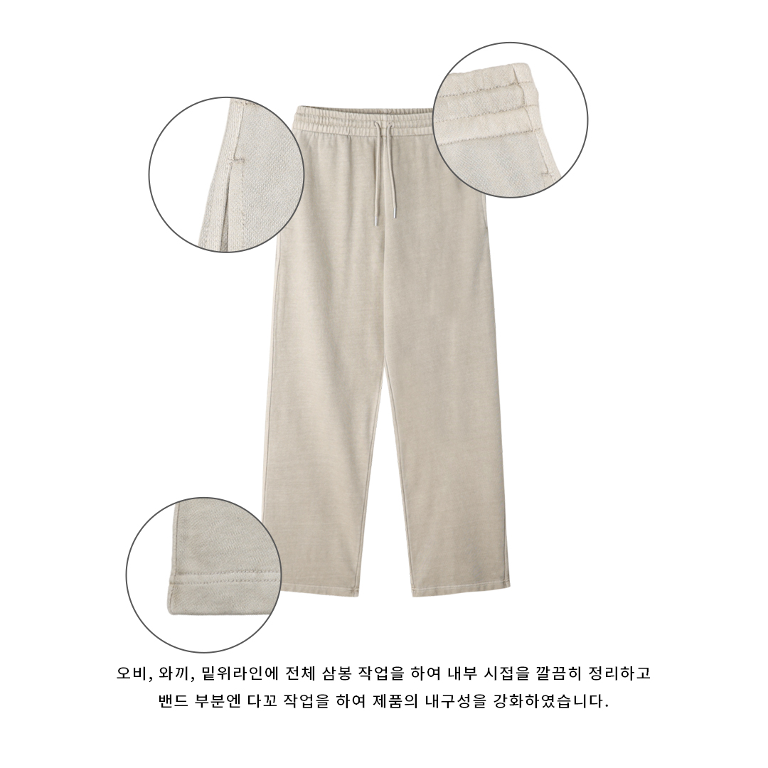 [LOGAN] Retro Dyed Pigment Wide Pants 2