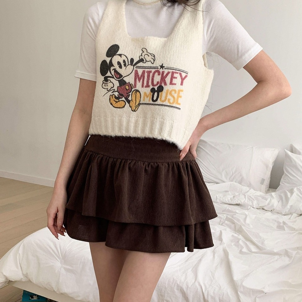 (Official Licensed Disney) [NEON FISH] Mickey Slit Vest