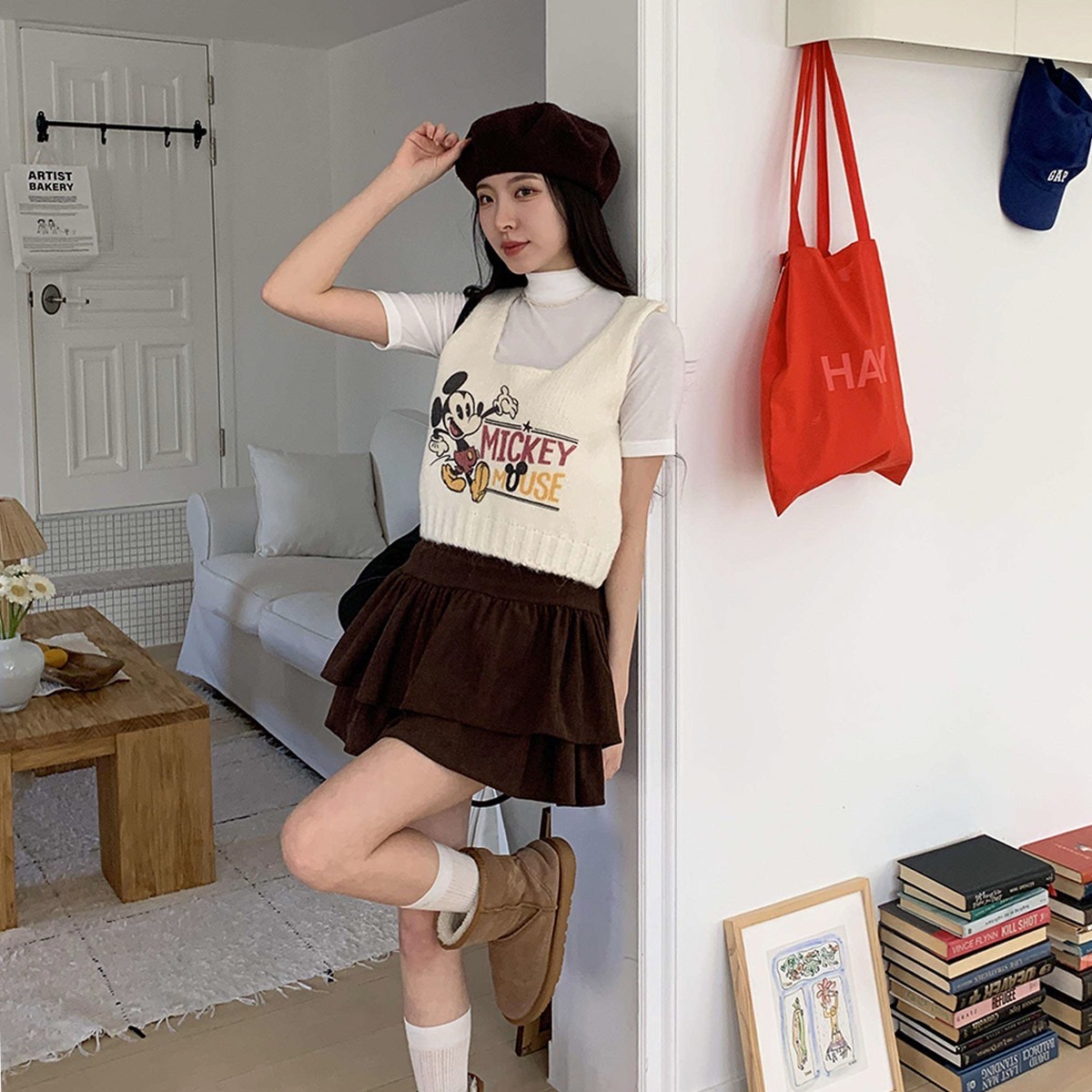 (Official Licensed Disney) [NEON FISH] Mickey Slit Vest 4