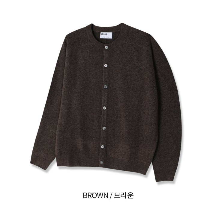 [LOGAN] Rare Saddle Panelled Round Neck Cardigan 5