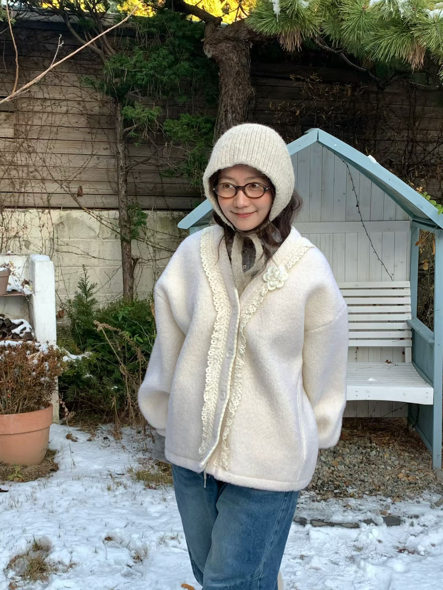 [VENTI] Teddy Boucle Cardigan 7
