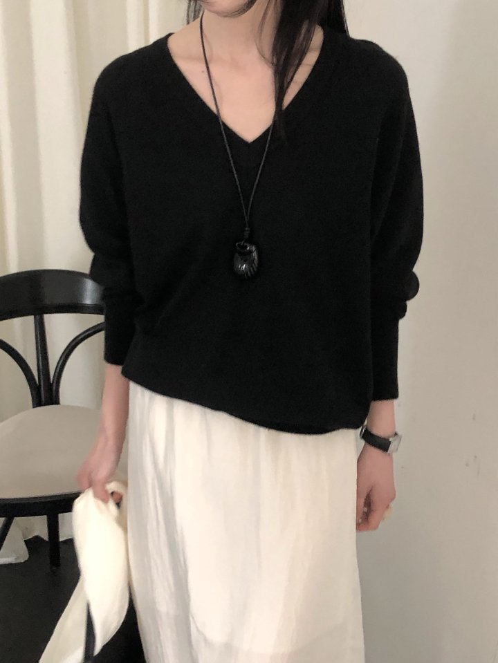[LE BUTTER] Neuroe V-Neck Knit 8