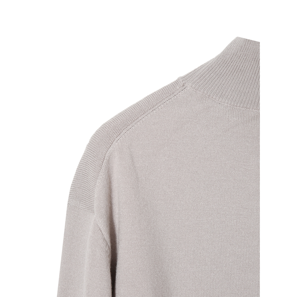 [OCEAN] Shimmer Cashmere-like Mock Neck Knit 6