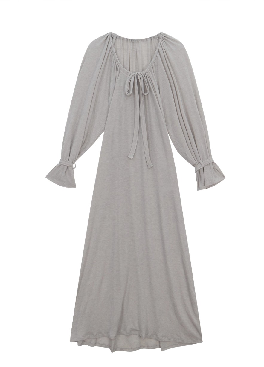 [TEXTURE] Min Open-Back Shirred Dress 9