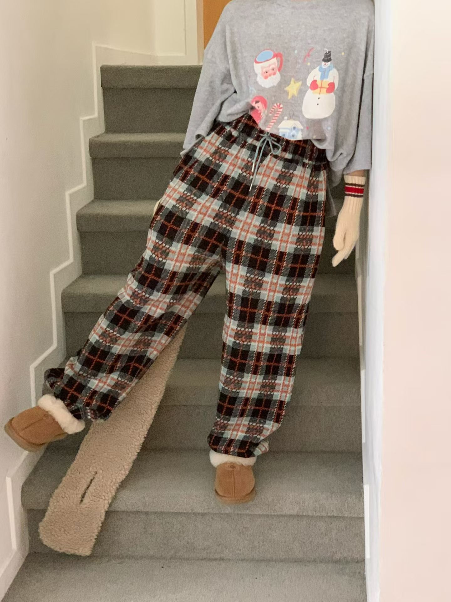 [VENTI] Pie Check Jogger Pants 5