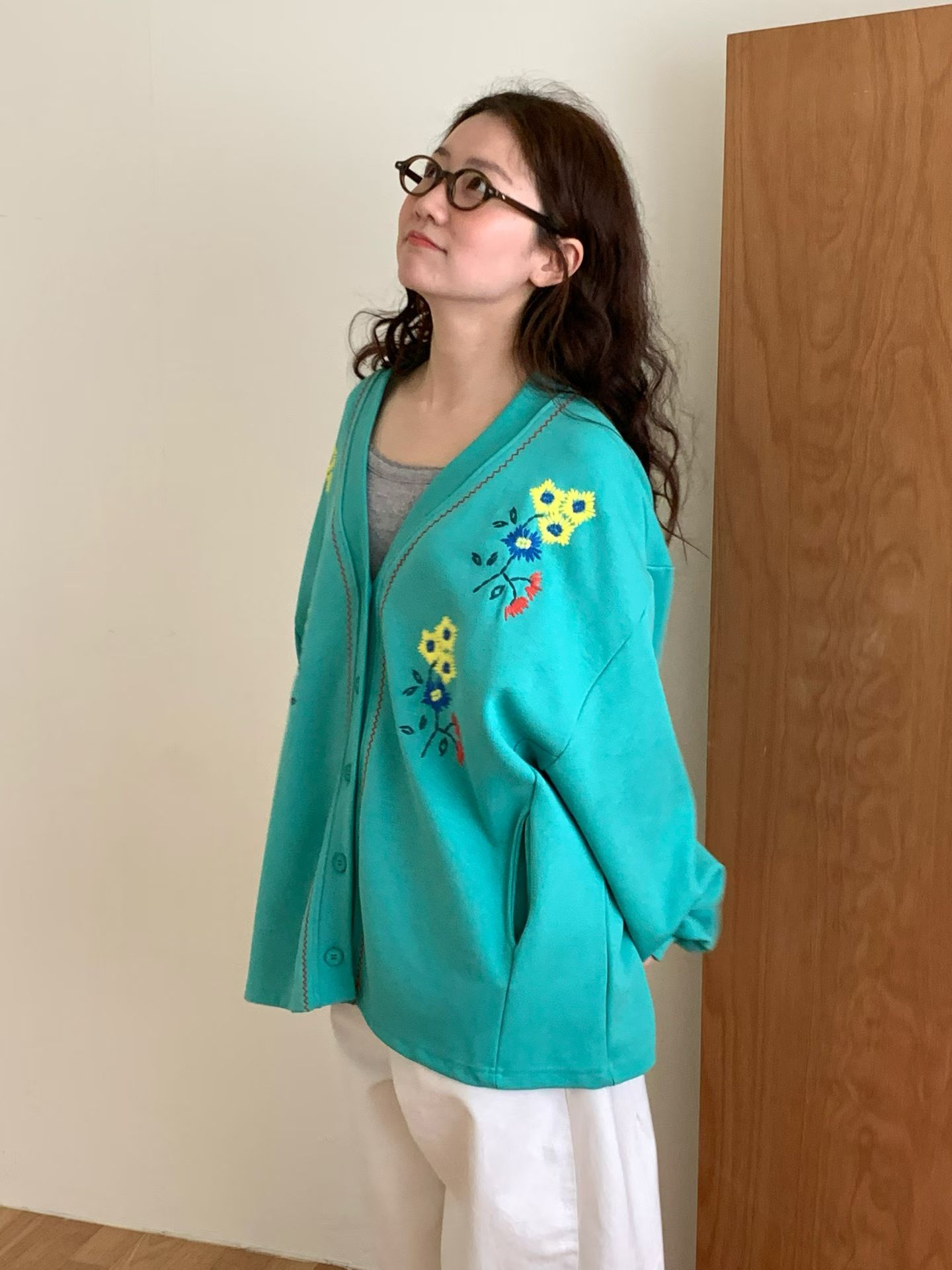 [VENTI] Floral Embroidered Cardigan 6
