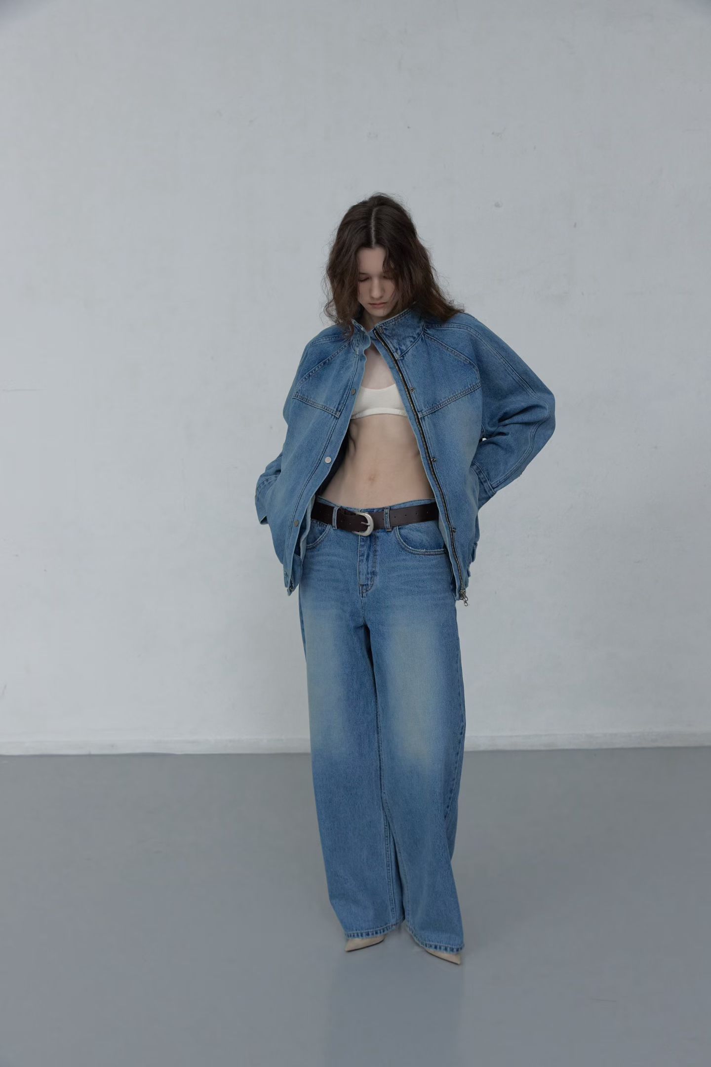 [FOUNDATION] Rough Denim Two-Way Blouson Jumper 5