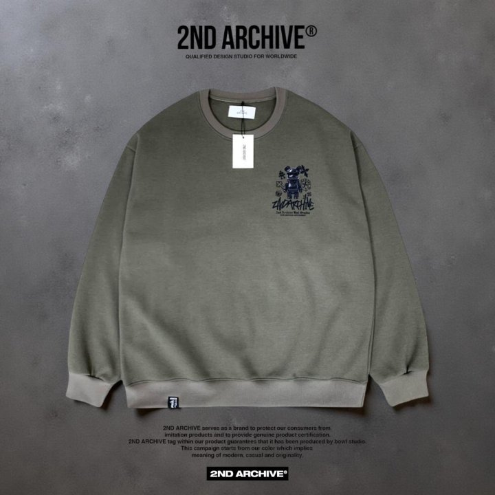 [2ND ARCHIVE] Black Cross Bear Sweatshirt 6