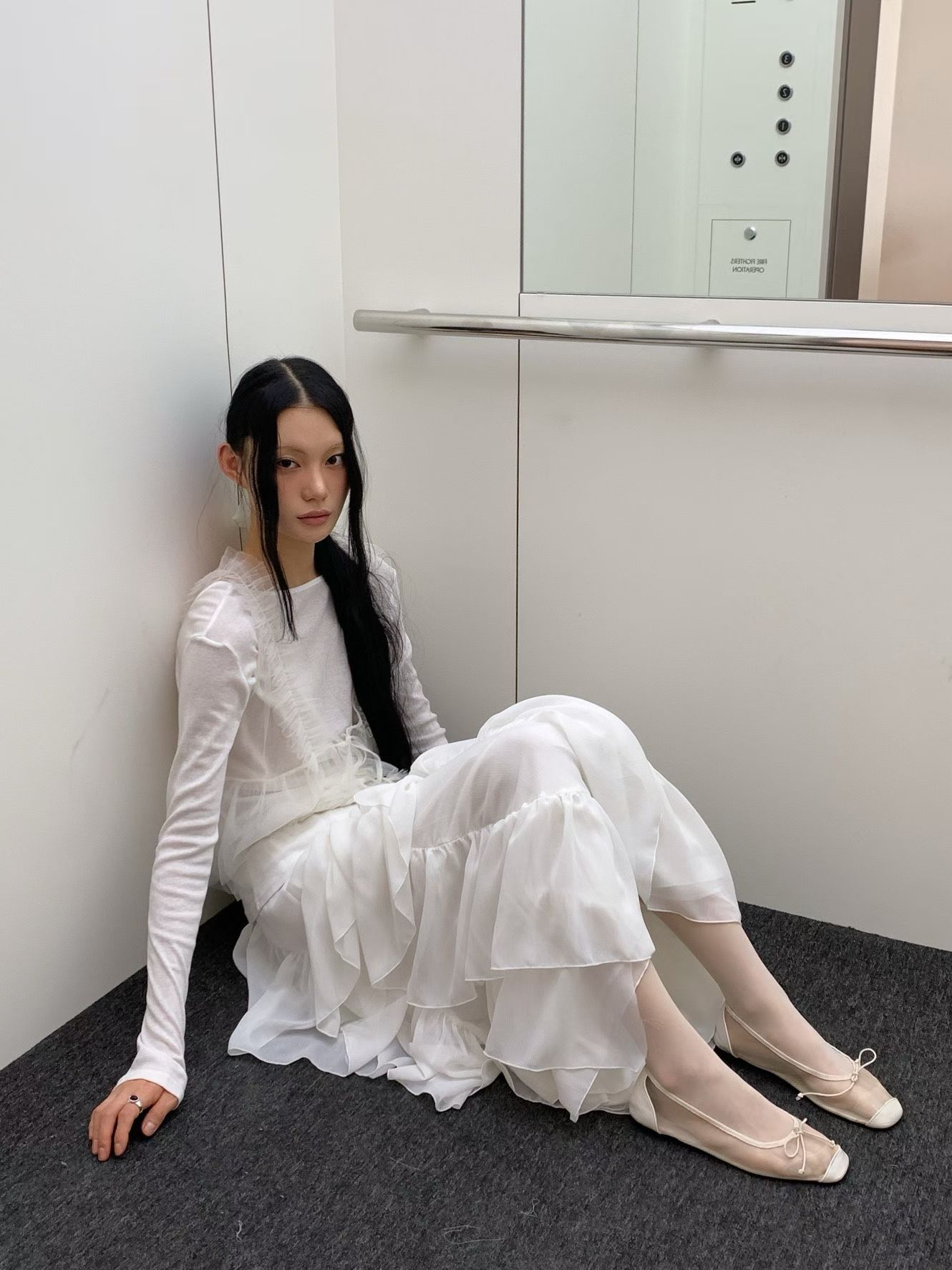 [FOUNDATION] Mongju Tiered Frill Banded Skirt 9