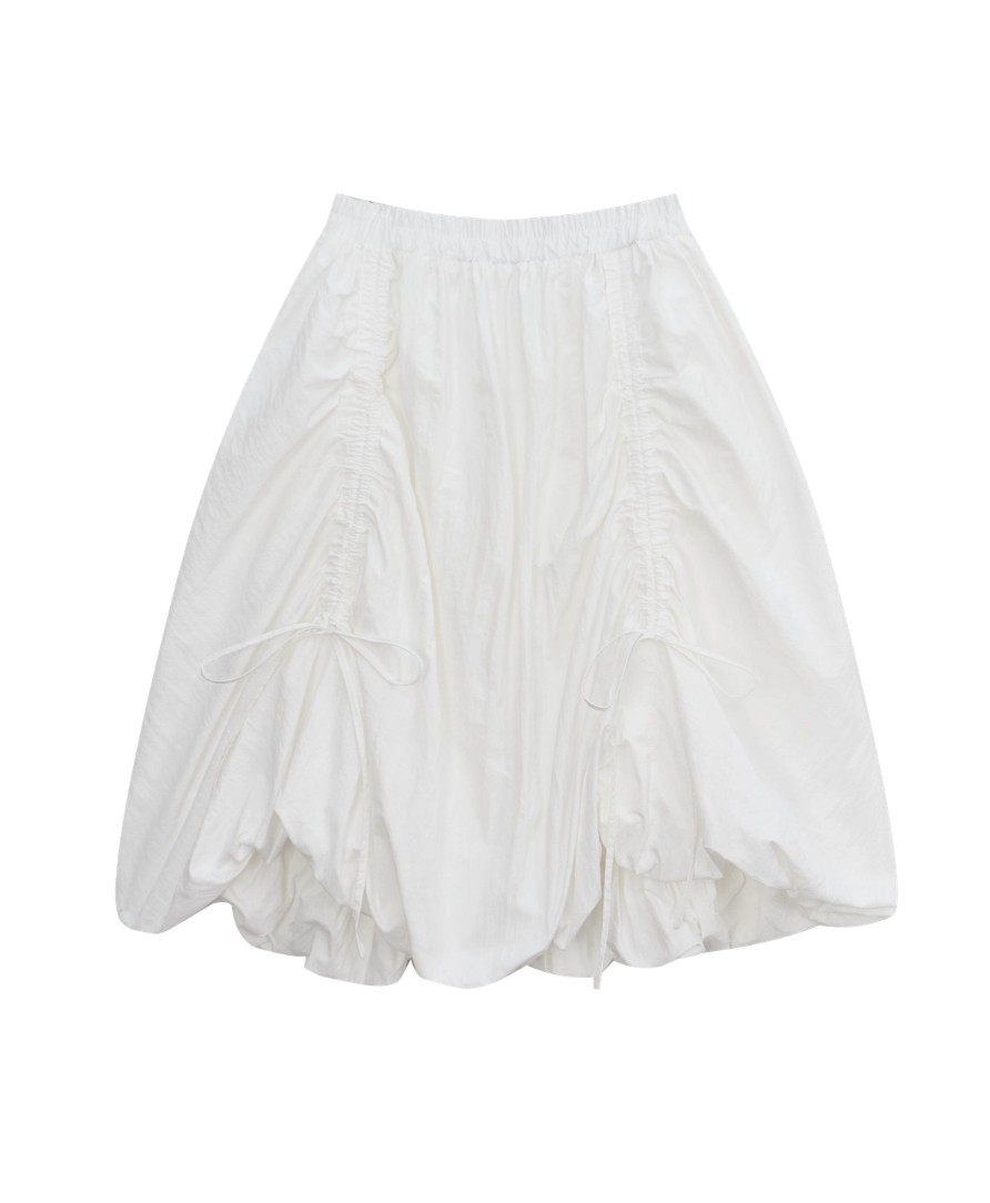 [TEXTURE] Kin Banded Shirred Balloon Skirt 4