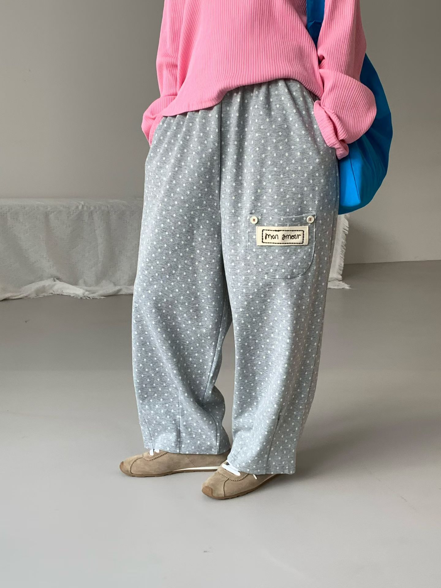 [VENTI] Polka Dot Pocket Pants 10