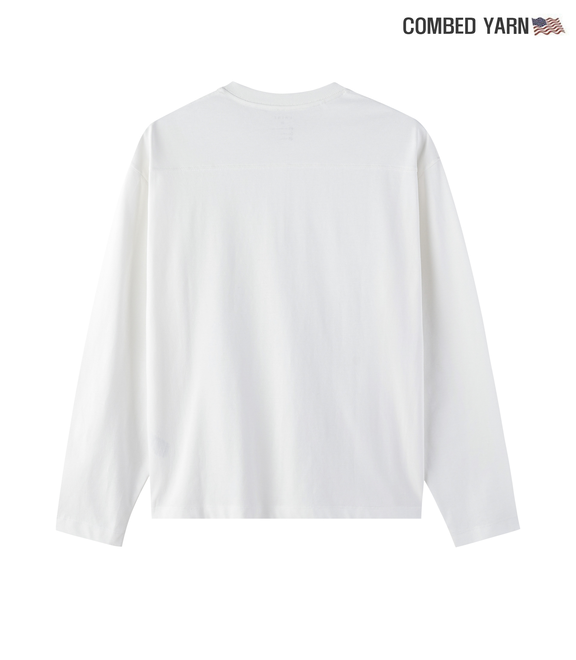 [LAINE] USA Henley Neck Standard-Fit Long Sleeve T-Shirt 7