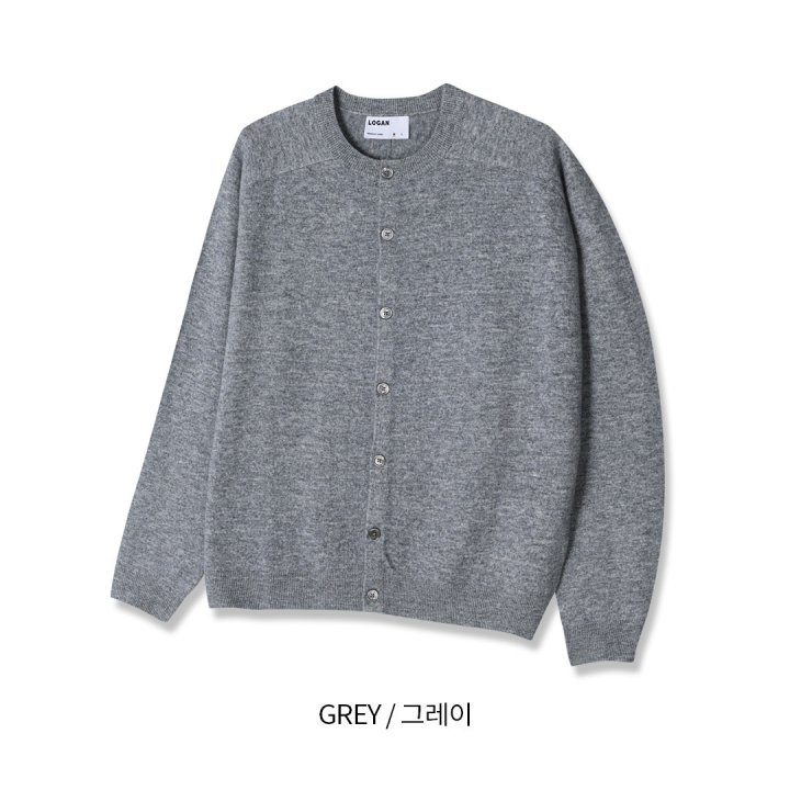 [LOGAN] Rare Saddle Panelled Round Neck Cardigan 8