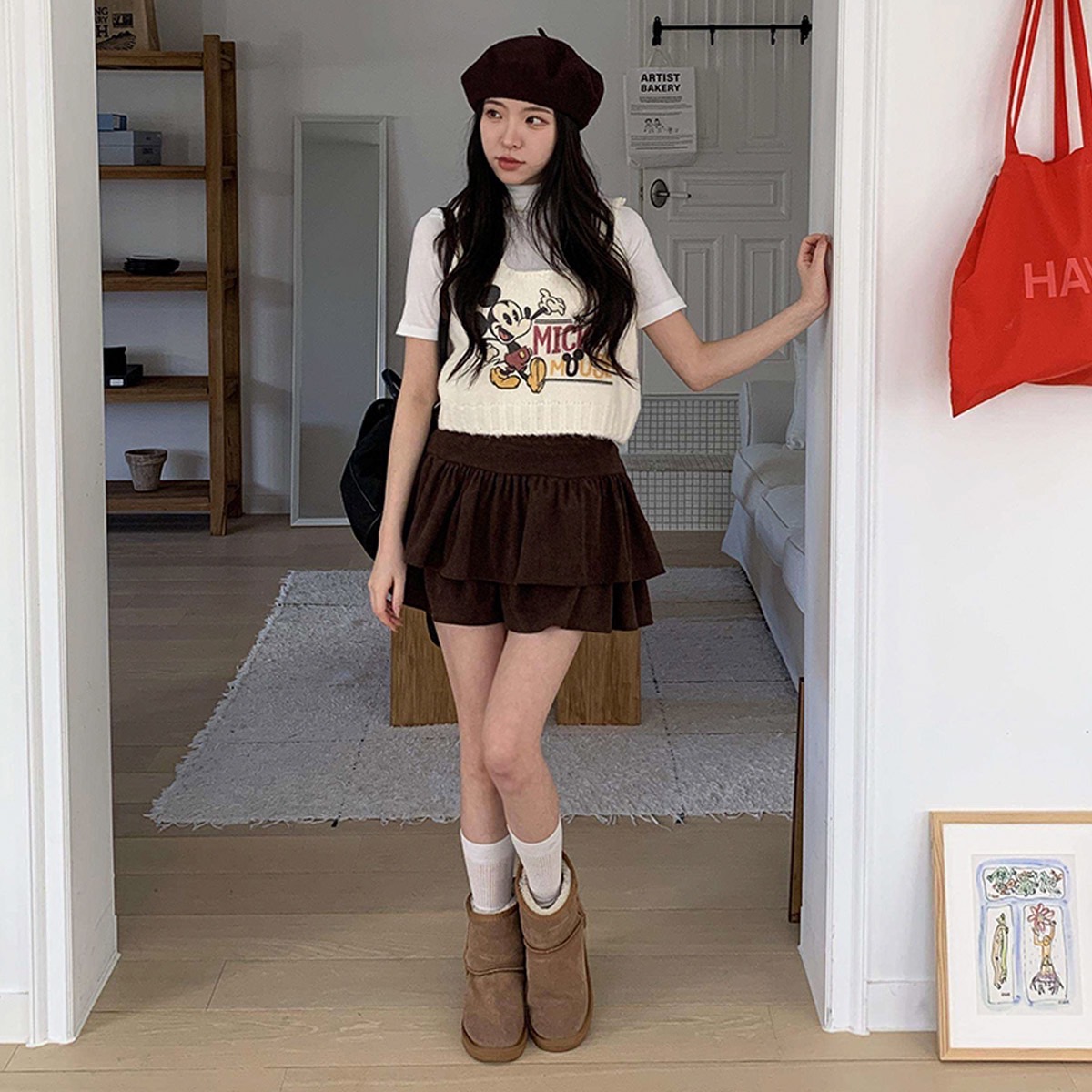 (Official Licensed Disney) [NEON FISH] Mickey Slit Vest 3