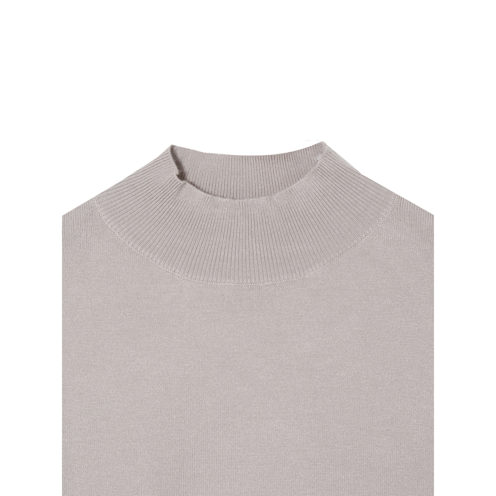 [OCEAN] Shimmer Cashmere-like Mock Neck Knit 7