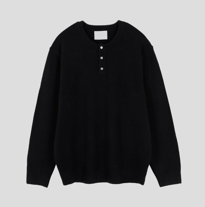 [GENTLE COVER] Ness Daily Henley Neck Knit 6
