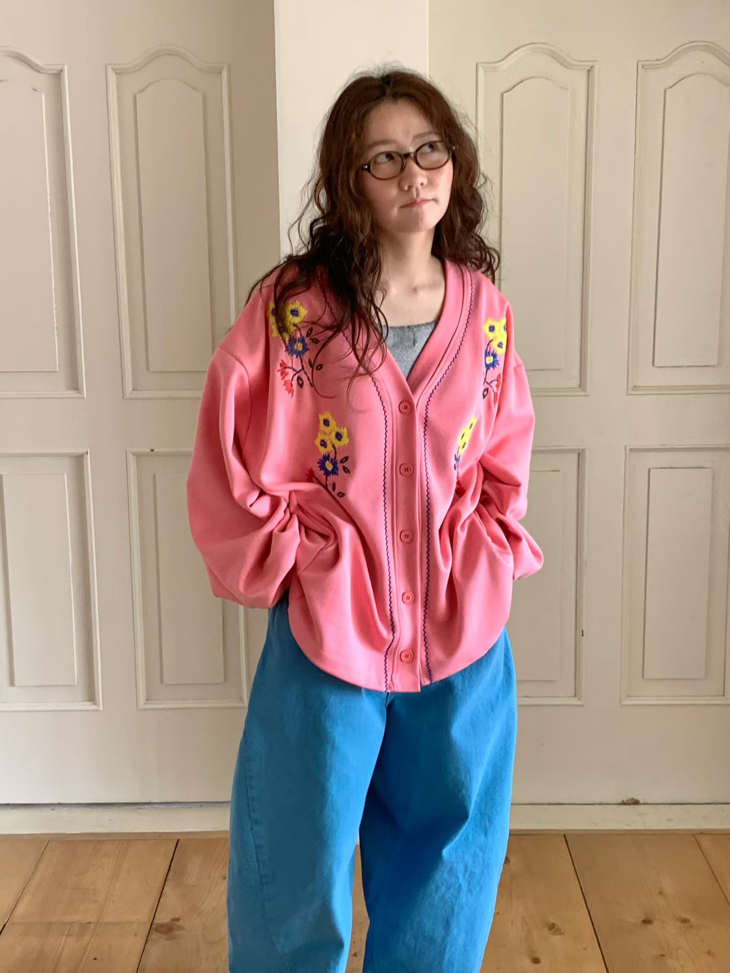 [VENTI] Floral Embroidered Cardigan 8