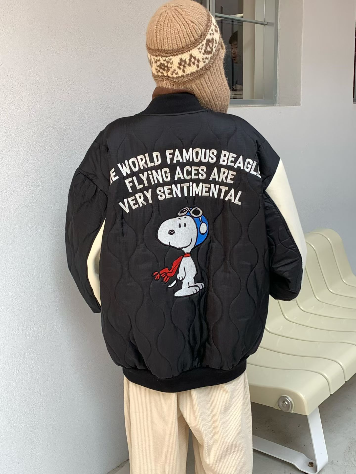 (Official Licensed Peanuts Snoopy) [VENTI] Snoopy Quilted Jumper 3
