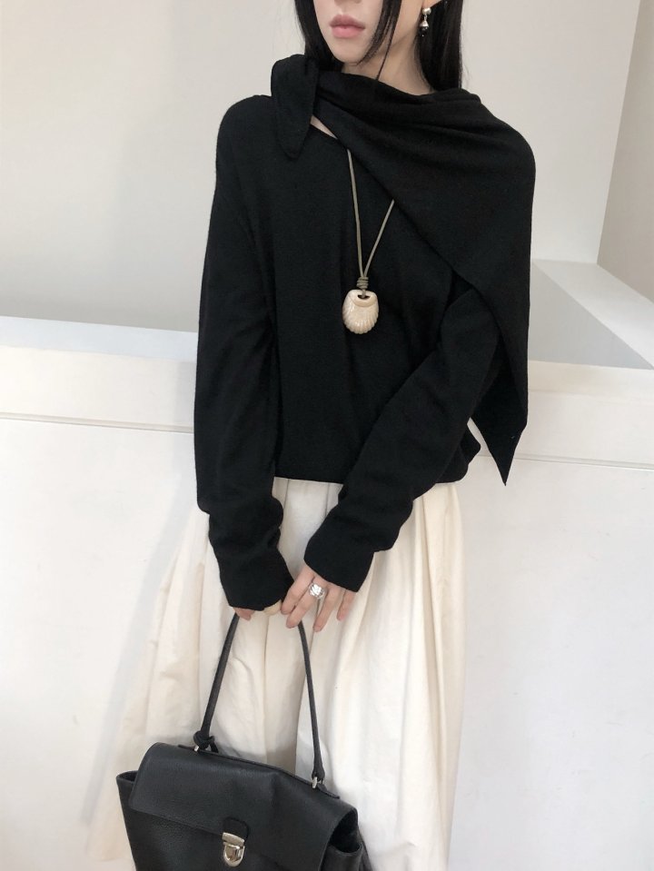 [LE BUTTER] Muffler Cashmere Knit 9