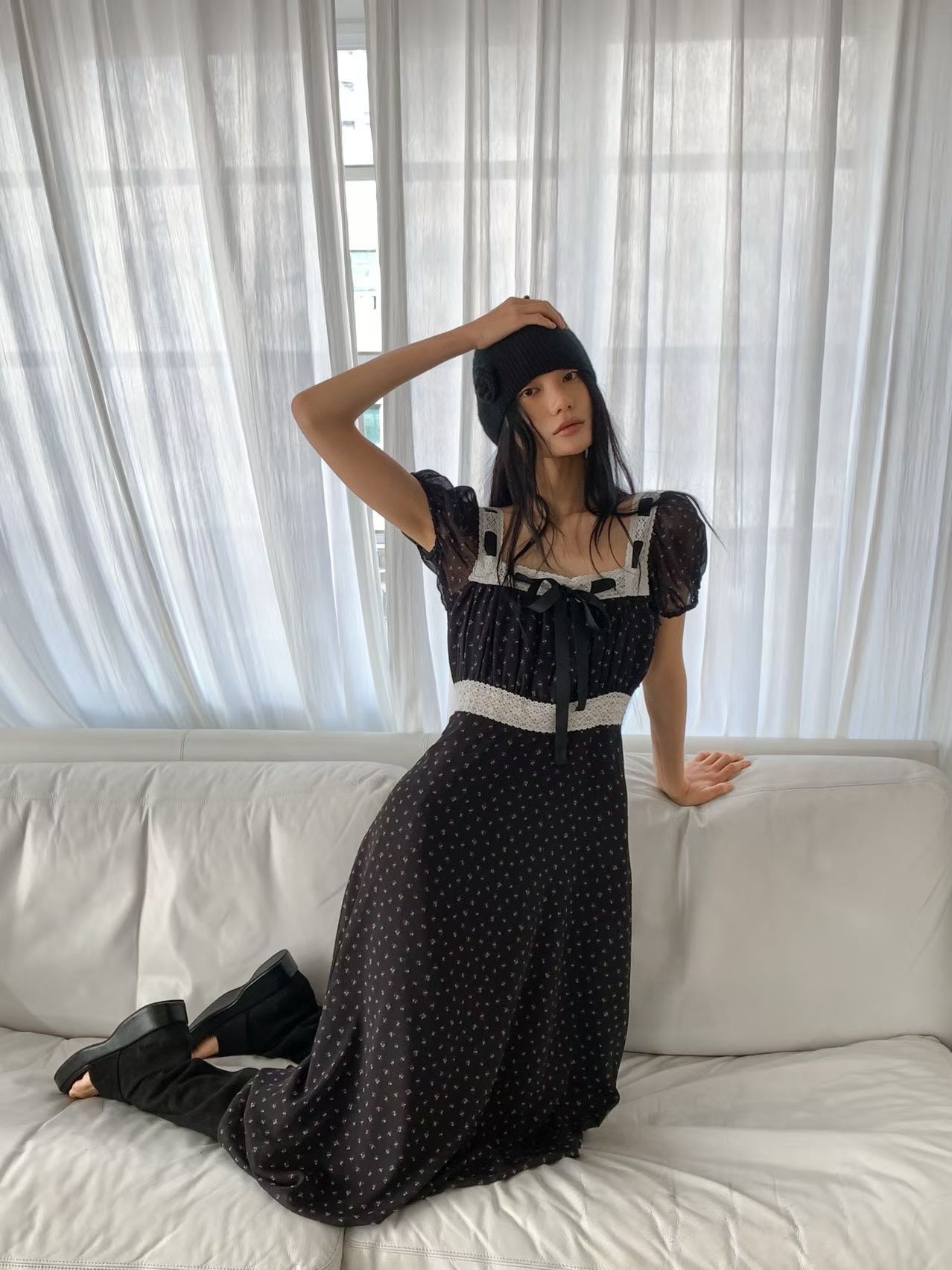 [FOUNDATION] Franc Lace Floral Pattern Dress 6