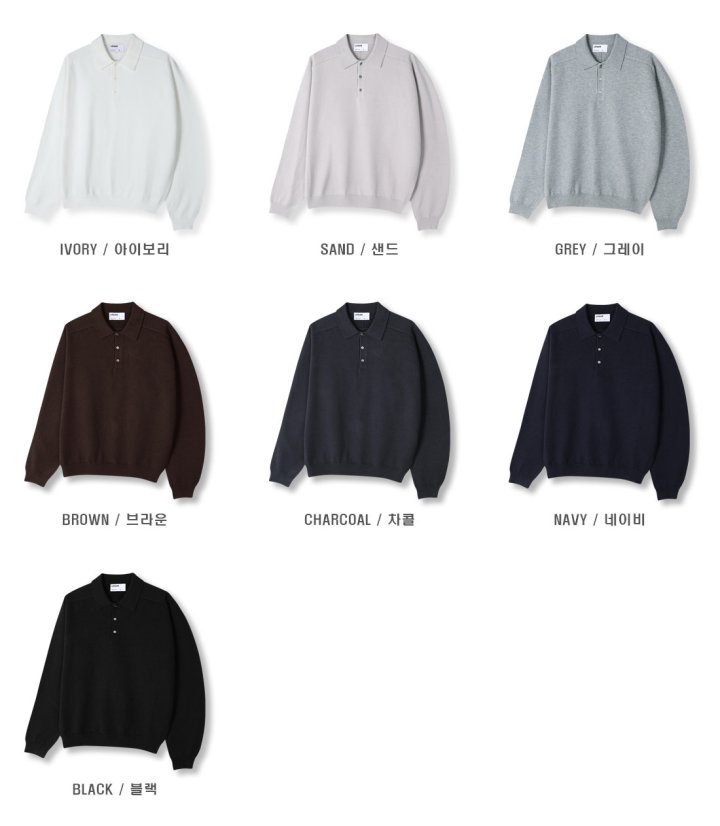 [LOGAN] Logan Panelled Buttoned Collared Knit 9