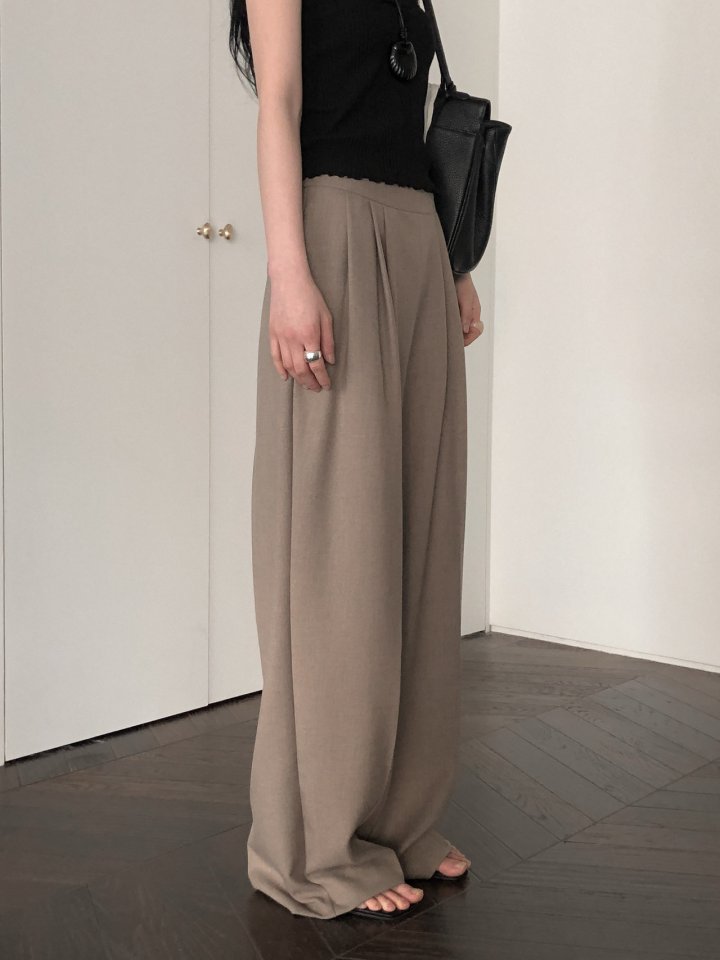 [LE BUTTER] Pebble Wool Slacks 6