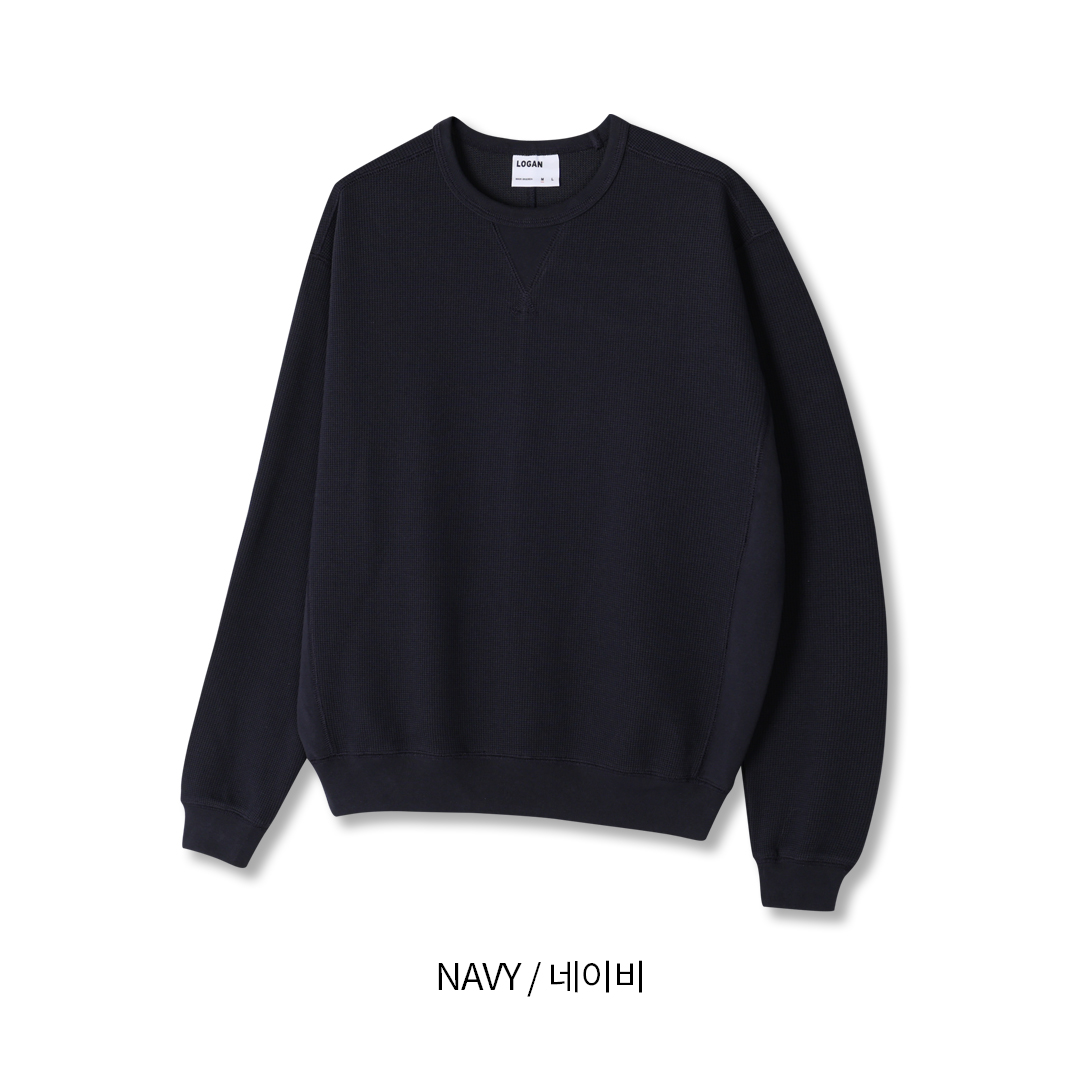 [LOGAN] Labe Waffle Sweatshirt 5