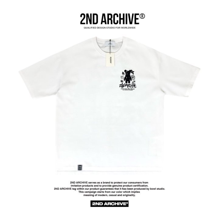 [2ND ARCHIVE] Black Cross Bear Short Sleeve T-Shirt 4