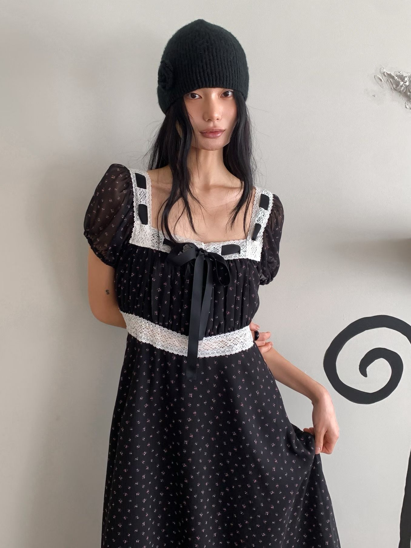 [FOUNDATION] Franc Lace Floral Pattern Dress 8