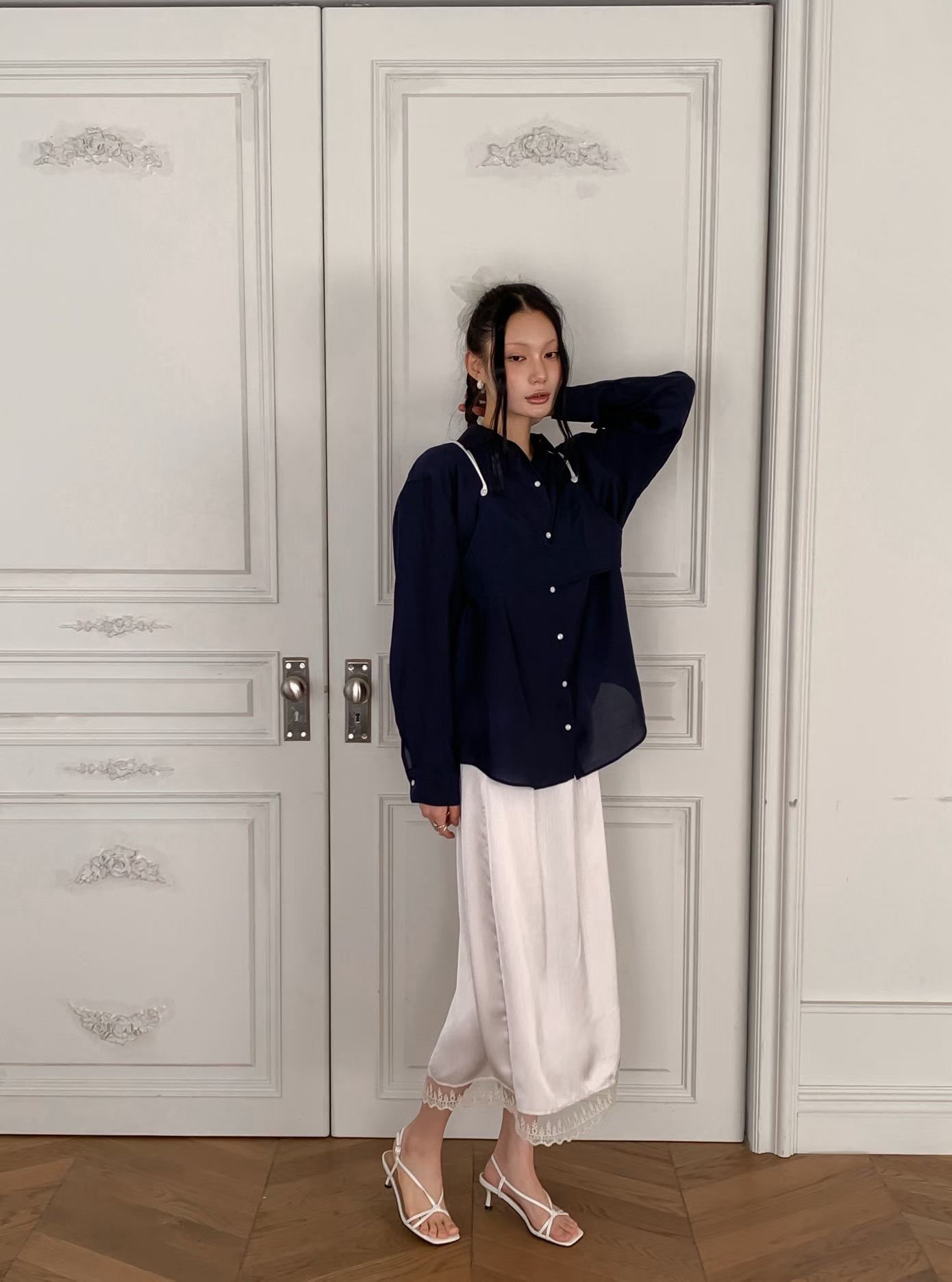 [FOUNDATION] Loin Lace Satin Banded Skirt 4