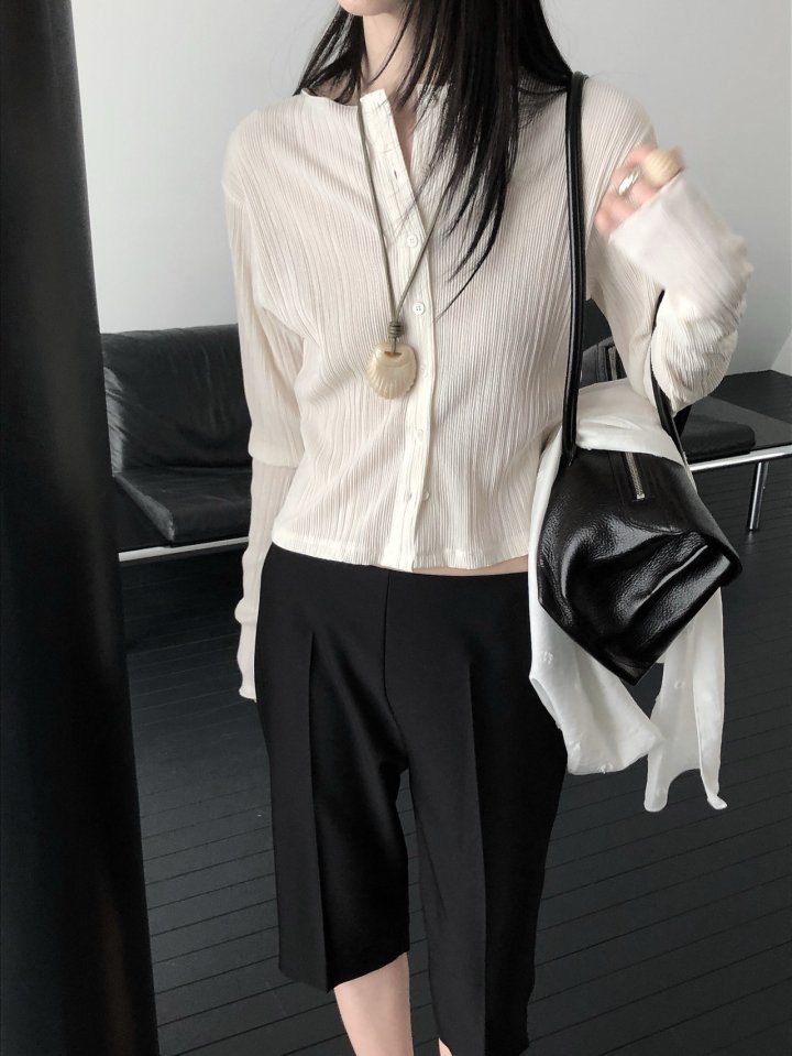 [LE BUTTER] Day Pleated Cardigan 8