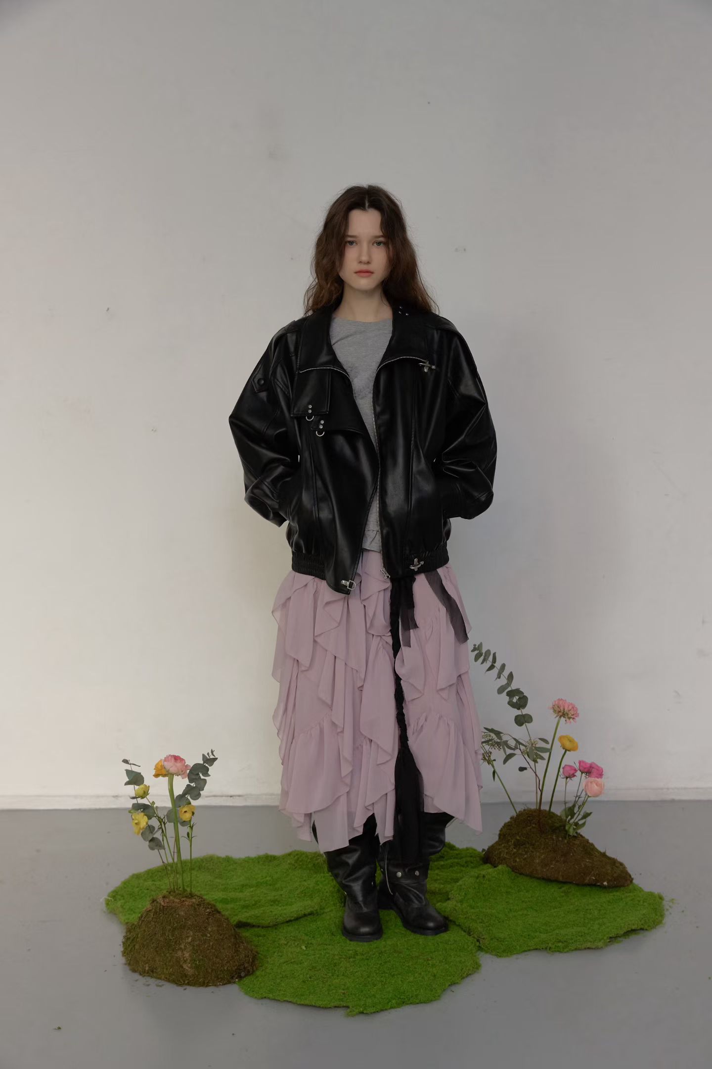 [FOUNDATION] Mongju Tiered Frill Banded Skirt 7