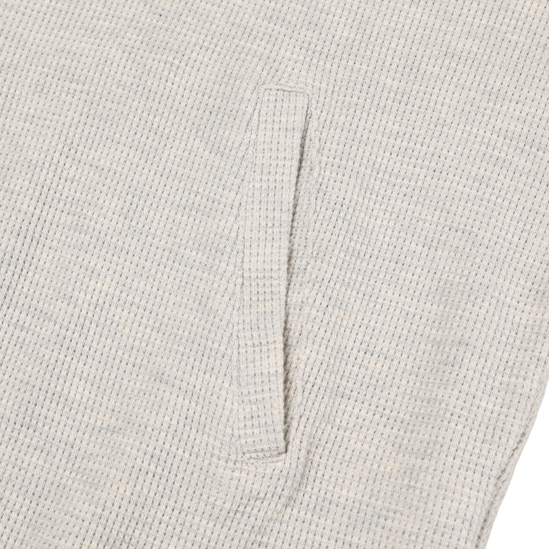 [LOGAN] Mock Neck Waffle Zip-Up 6