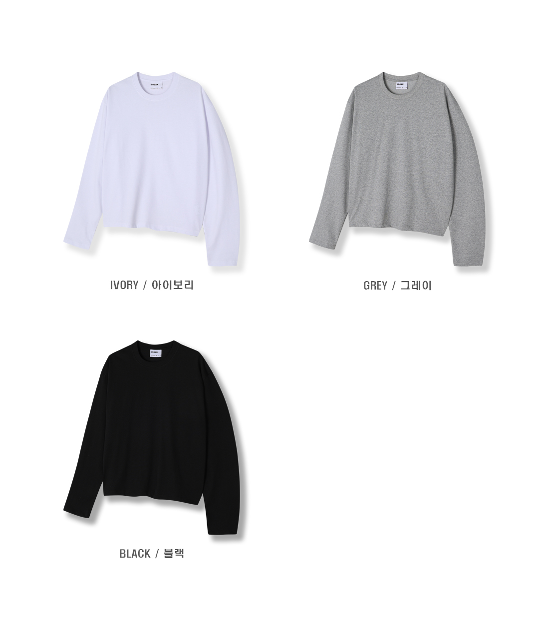 [LOGAN] Planned Cropped Long Sleeve T-Shirt 5